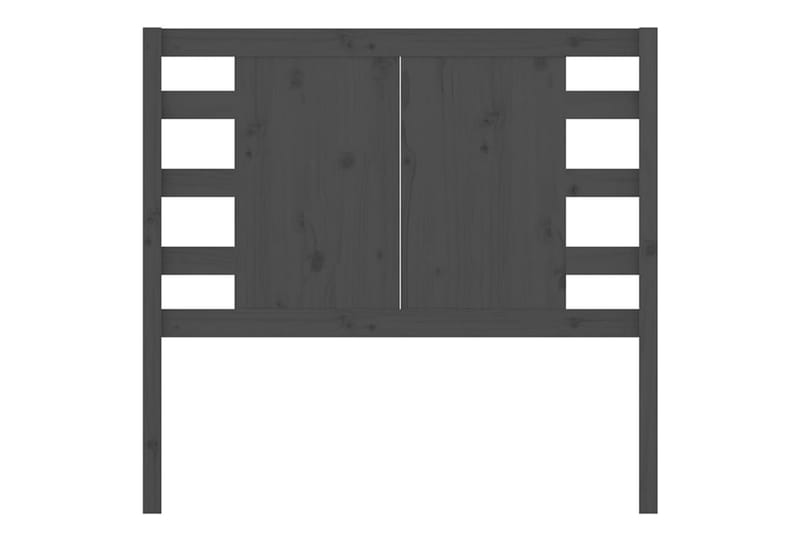 Sengegavl grå 106x4x100 cm heltre furu - Grå - Møbler - Senger - Sengetilbehør & sengegavl - Sengegavl