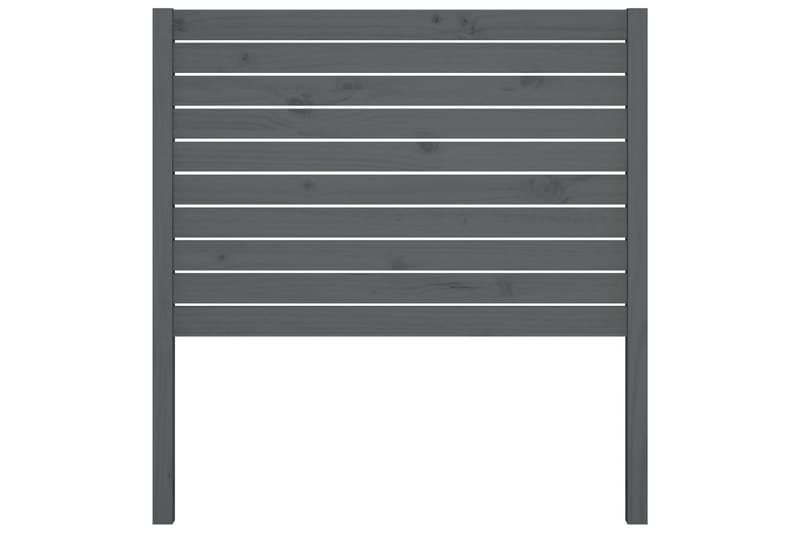 Sengegavl grå 106x4x100 cm heltre furu - Grå - Møbler - Senger - Sengetilbehør & sengegavl - Sengegavl