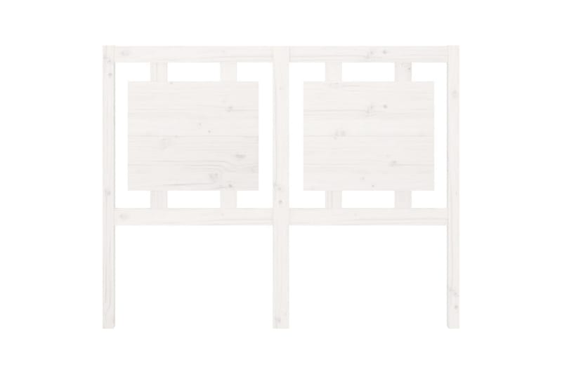 Sengegavl hvit 125,5x4x100 cm heltre furu - Hvit - Møbler - Senger - Sengetilbehør & sengegavl - Sengegavl