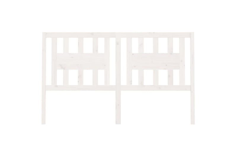 Sengegavl hvit 126x4x100 cm heltre furu - Hvit - Møbler - Senger - Sengetilbehør & sengegavl - Sengegavl