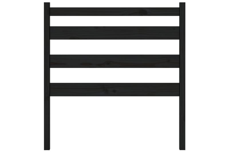Sengegavl svart 106x4x100 cm heltre furu - Svart - Møbler - Senger - Sengetilbehør & sengegavl - Sengegavl