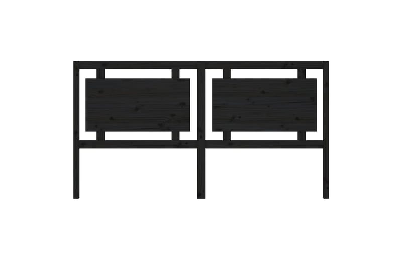 Sengegavl svart 185,5x4x100 cm heltre furu - Svart - Møbler - Senger - Sengetilbehør & sengegavl - Sengegavl