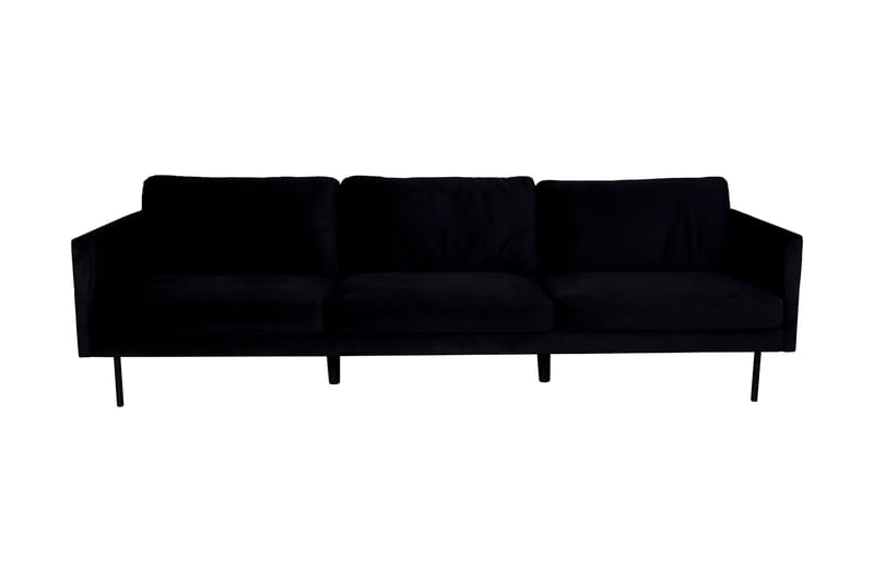 Zooma 3-seters Fløyelssofa - Svart - Møbler - Sofaer - 3 seters sofa