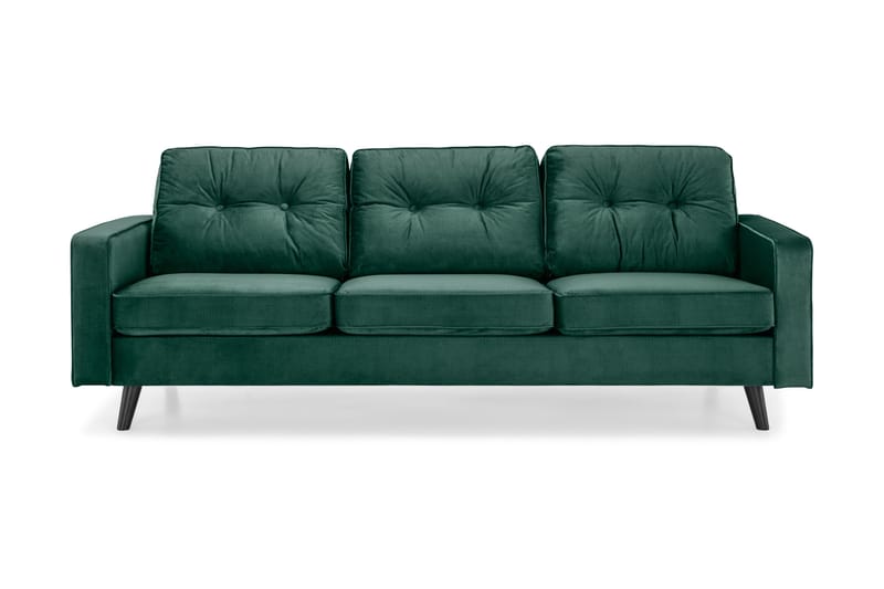 Monroe Fløyelssofa 3-seter - Grønn - Møbler - Sofaer - Howard-sofaer