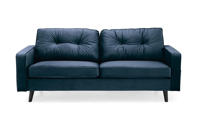 Monroe Fløyelssofa 3-seter - Midnattsblå - Møbler - Sofaer - 3 seters sofa