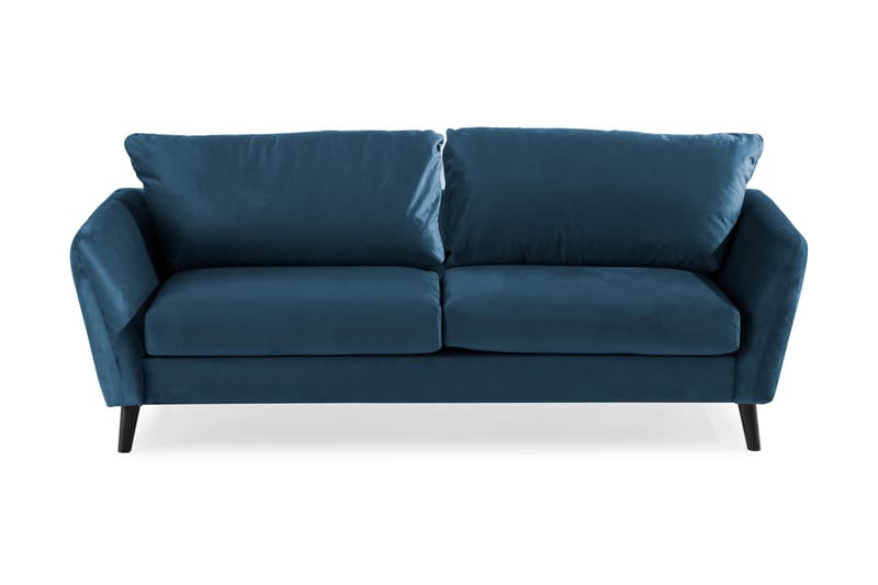 Trend Fløyelssofa 3-seter - Midnattsblå - Møbler - Sofaer - Sofaer med sjeselong