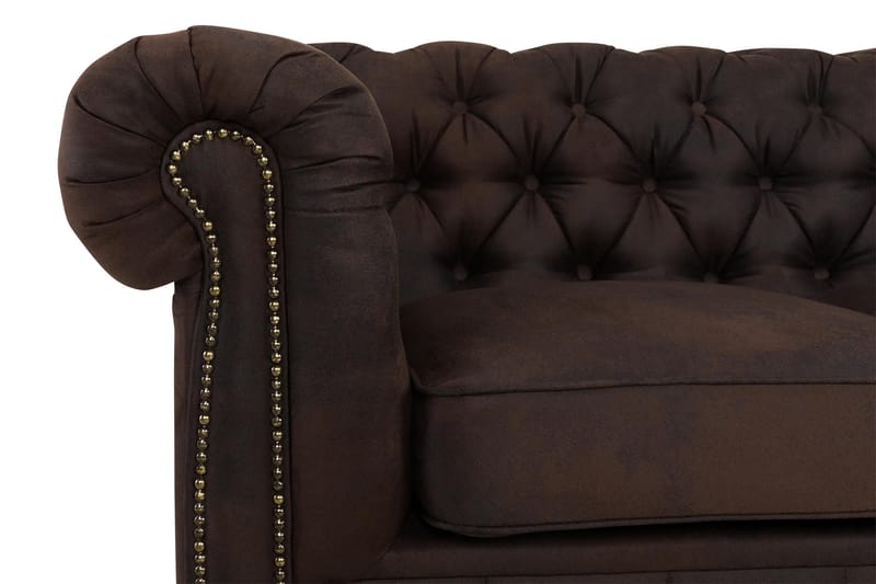 Chesterfield Deluxe 4-seter Sofa - Mørkebrun - Møbler - Sofaer - Howard-sofaer