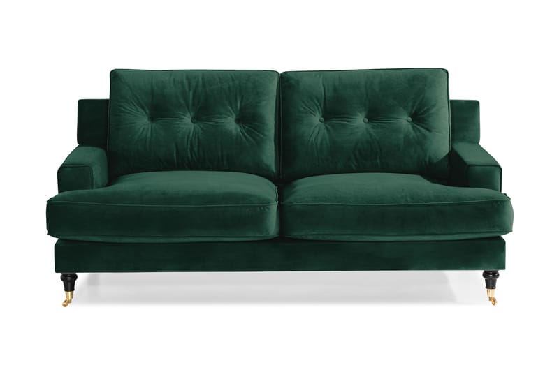 Dalby 2-seters Sofa Fløyel - Mørkegrønn - Møbler - Sofaer - Howard sofa