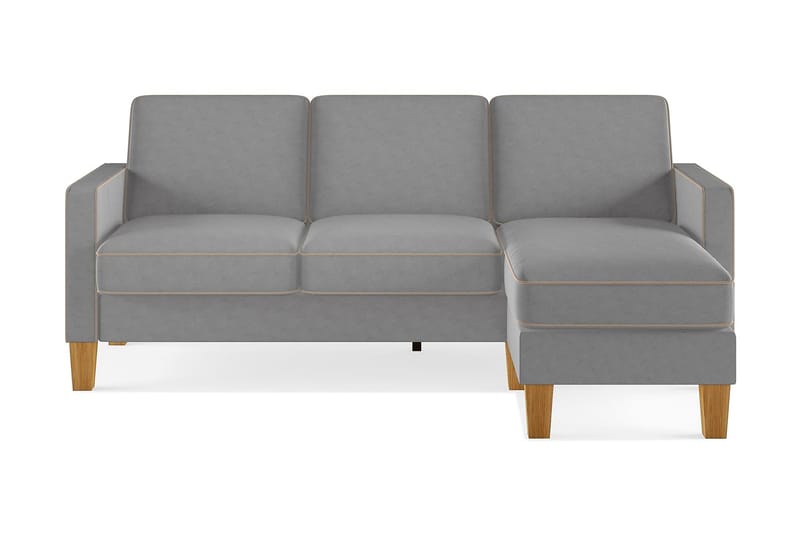 Bowen Divansofa Grå - Møbler - Sofaer - Sofa med sjeselong - 3 seters sofa med divan