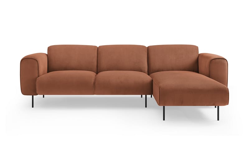 Cleodal 4-seter Sofa med Sjeselong - Rosa - Møbler - Sofaer - Sofaer med sjeselong - 4 seters sofa med divan