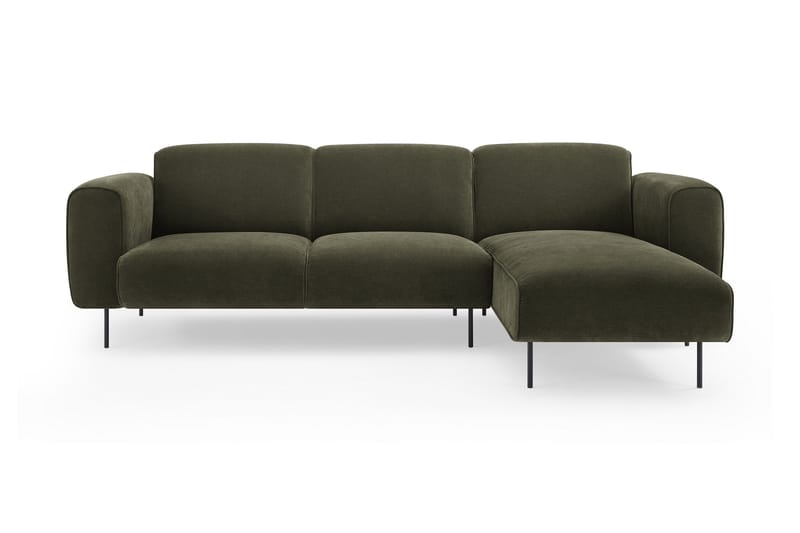 Cleodal 4-seters Sofa med Sjeselong - Mørkegrønn - Møbler - Sofaer - Sofaer med sjeselong - 4 seters sofa med divan