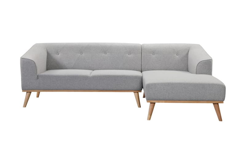 Coinzo Divansofa - Lysegrå - Møbler - Sofaer - Sofa med sjeselong - 4 seters sofa med divan