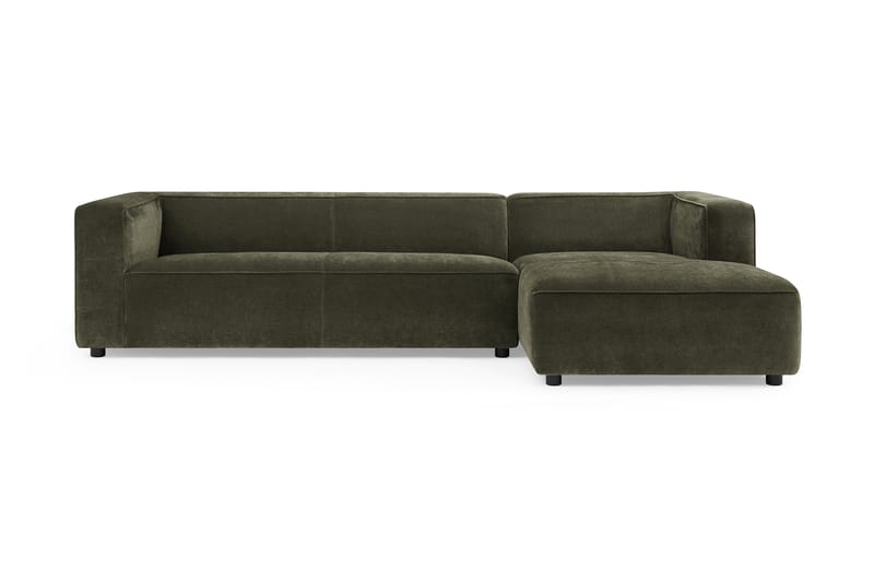 Gerson 4-seter Sofa med Sjeselong - Mørkegrønn - Møbler - Sofaer - Sofaer med sjeselong - 4 seters sofa med divan
