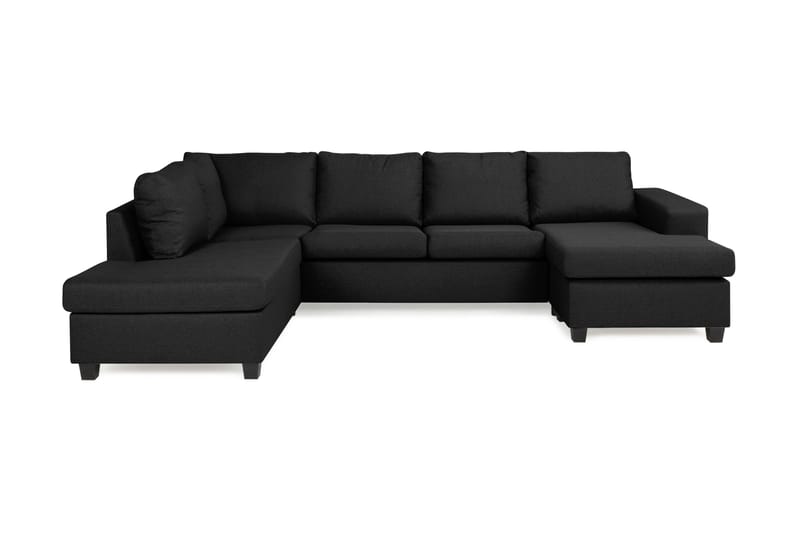 Houston U-sofa med Divan Høyre - Mørkegrå - Møbler - Sofaer - Sofaer med sjeselong & U-sofaer