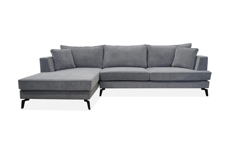 Llopiz Divansofa - Mørkegrå - Møbler - Sofaer - Sofa med sjeselong - 4 seters sofa med divan