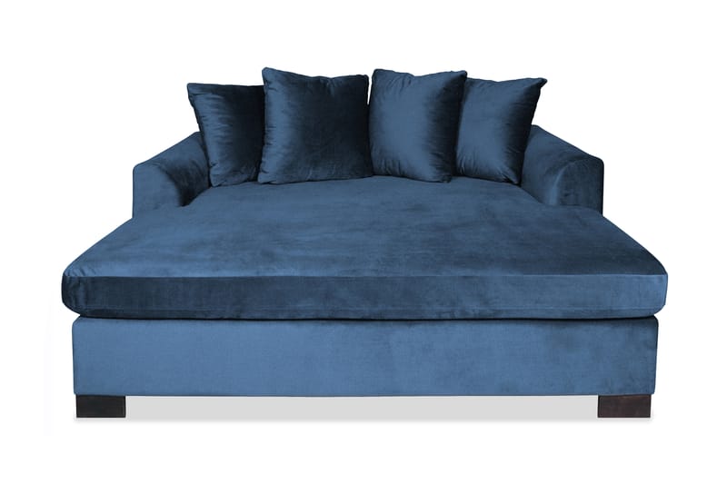 Monover Loveseat Fløyel - Blå - Møbler - Sofaer - Sofaer med sjeselong - 2 seters sofa med divan