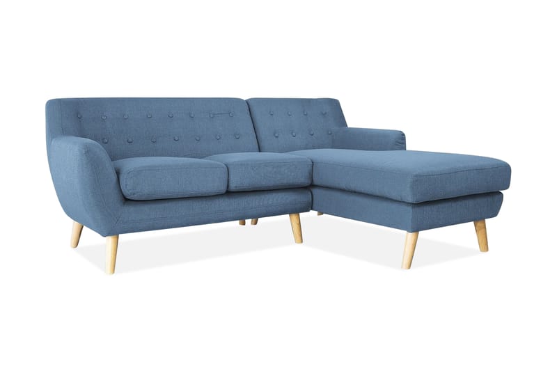 Motala Hjørnesofa 140 cm - Blå - Møbler - Sofaer - Sofaer med sjeselong - 3 seters sofa med divan