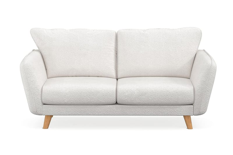Trend Lyx 2-seter Sofa - Hvit Bouclé - Møbler - Sofaer - Sofa med sjeselong - 2 seters sofa med divan