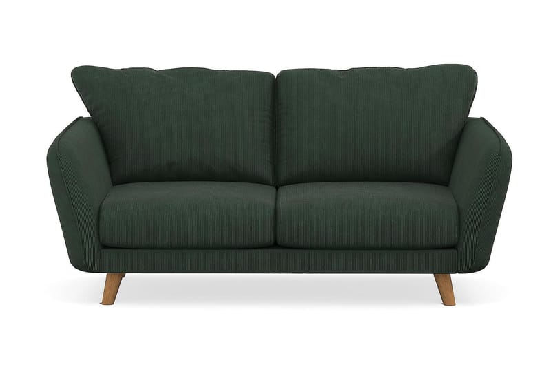 Trend Lyx 2-seter Sofa - Mørk grønn Kordfløyel - Møbler - Sofaer - Sofa med sjeselong - 2 seters sofa med divan