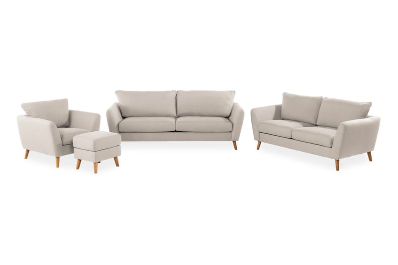 Trend Sofagruppe 2,5-seter+2-seter+Lenestol - Beige - Møbler - Sofaer - Sofagrupper - Howard sofagruppe