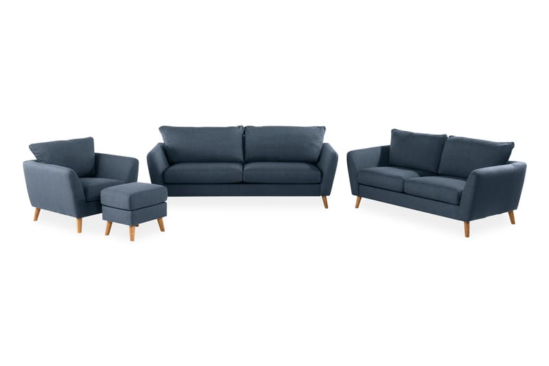 Trend Sofagruppe 2,5-seter+2-seter+Lenestol - Blå - Møbler - Sofaer - Sofagrupper - Howard sofagruppe