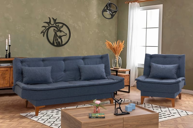 Hunterville Sofagruppe - Mørkeblå - Møbler - Sofaer - Sofagrupper