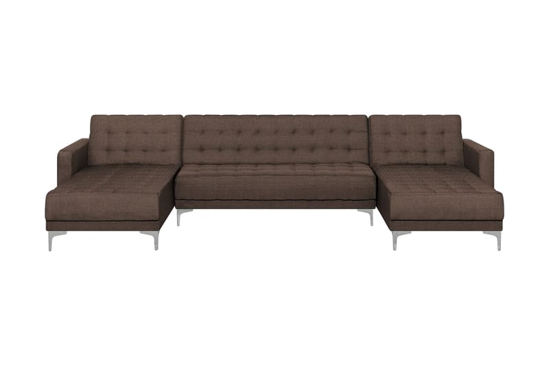 5-seters sofa med sovefunksjon brun Divansofa - Brun - Møbler - Sofaer - Sovesofaer - Hjørnesovesofa