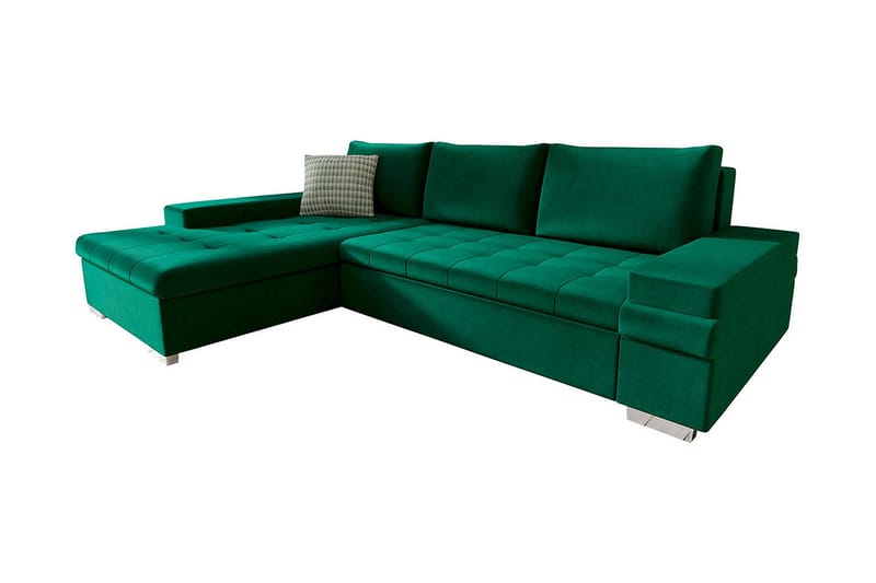 Bangkok Hjørnesofa Mini - Grønn - Møbler - Sofaer - Fløyel sofaer