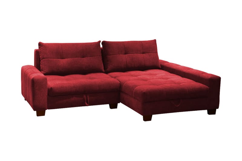 Picollo Hjørnesofa - Rød - Møbler - Sofaer - Fløyel sofaer