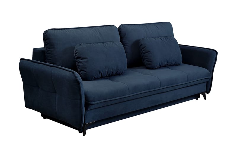 Sofa LARGO - Mørkeblå - Møbler - Sofaer - Fløyel sofaer