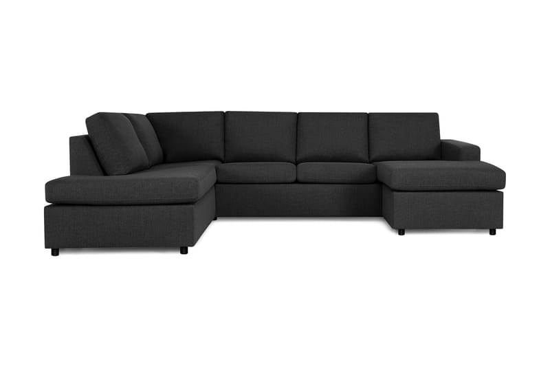 Crazy U-sofa Large Divan Høyre - Antrasitt - Møbler - Sofaer - Skinnsofaer