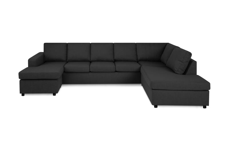 Crazy U-sofa XL Divan Venstre - Antrasitt - Møbler - Sofaer - Skinnsofaer