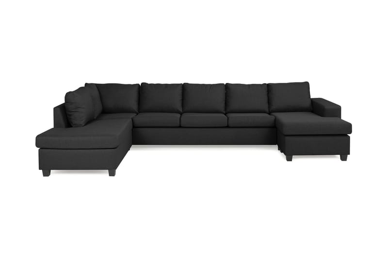 Houston U-sofa Large med Divan Høyre - Mørkegrå - Møbler - Sofaer - Skinnsofaer