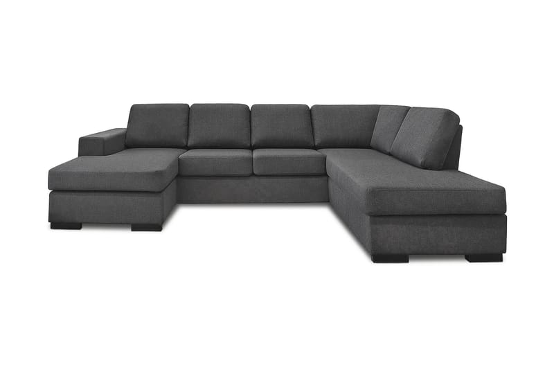 Nebraska U-sofa med Divan Venstre - Mørkegrå - Møbler - Sofaer - Fløyel sofaer