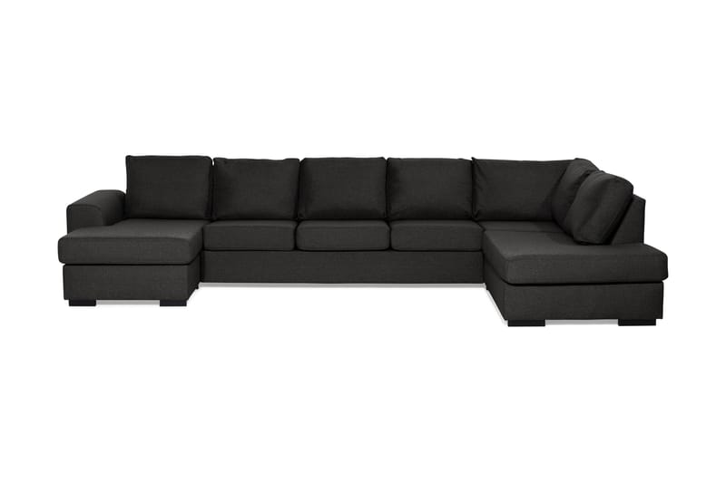 Ocean U-sofa Large med Divan Venstre - Svart - Møbler - Medie- & TV-møbler - TV-benk & mediabenk