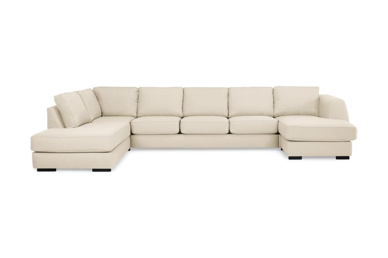 Optus U-sofa Large med Divan Høyre - Beige - Møbler - Sofaer - Skinnsofaer