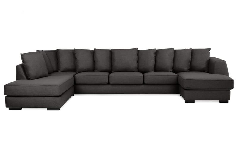 Optus U-sofa Large med Divan Høyre inkl. Konvoluttputer - Mørkegrå - Møbler - Sofaer - U-sofa
