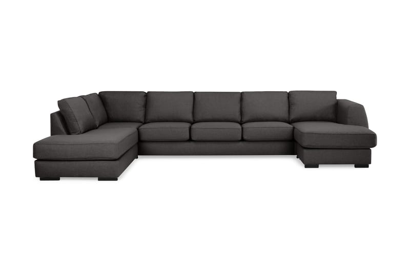 Optus U-sofa Large med Divan Høyre - Mørkegrå - Møbler - Sofaer - Skinnsofaer
