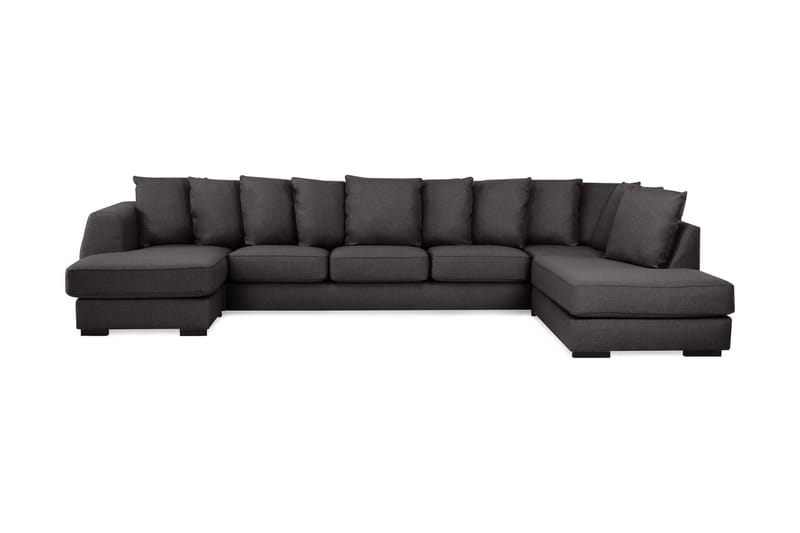 Optus U-sofa Large med Divan Venstre inkl. Konvoluttputer - Mørkegrå - Møbler - Sofaer - U-sofa