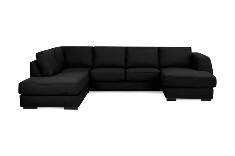Optus U-sofa med Divan Høyre - Svart - Møbler - Senger - Komplett sengepakke
