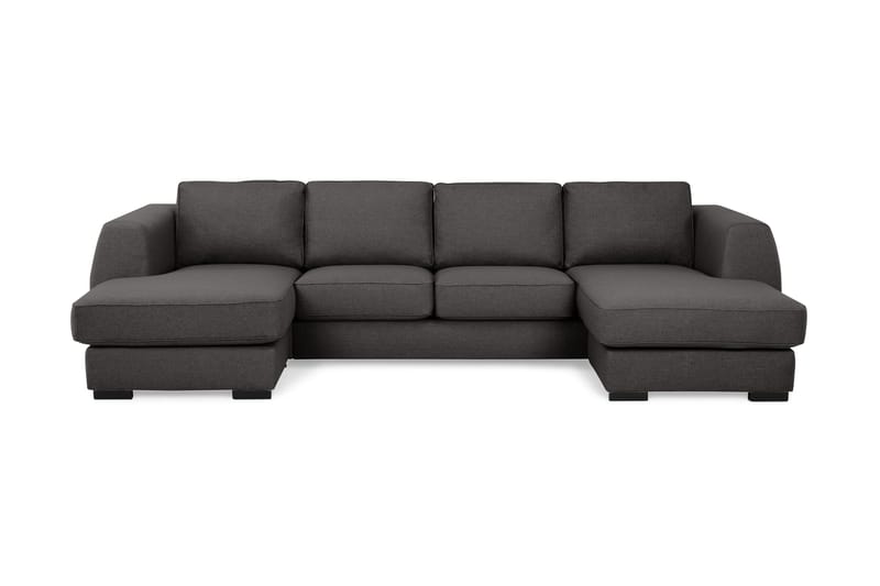 Optus U-sofa med Dobbeldivan - Mørkegrå - Møbler - Sofaer - U-sofa