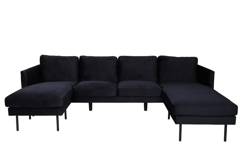 Zoom U-sofa - Svart - Møbler - Sofaer - Fløyel sofaer