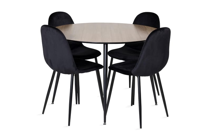 Azuer Spisebord Rundt med 4 Pontus Kjøkkenstoler - Møbler - Spisegrupper - Rund spisegruppe