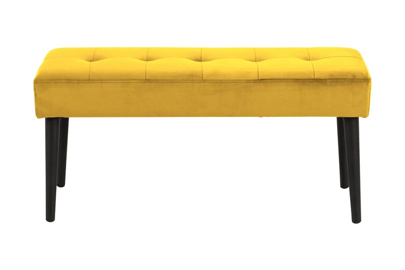 Goldbro sofa VIC-stoff - Gul/Matt Svart - Møbler - Stoler & lenestoler - Benk