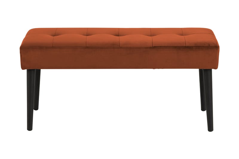 Goldbro sofa VIC-stoff - Oransje/Matt Svart - Møbler - Stoler & lenestoler - Benk