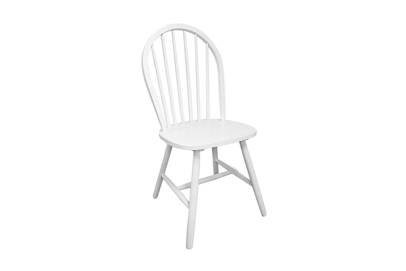 Spisestoler 2 stk hvit heltre - Hvit - Møbler - Stoler & lenestoler - Karmstoler