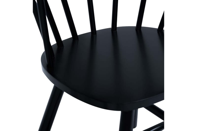 Spisestoler 4 stk svart heltre gummitre - Møbler - Stoler & lenestoler - Karmstoler