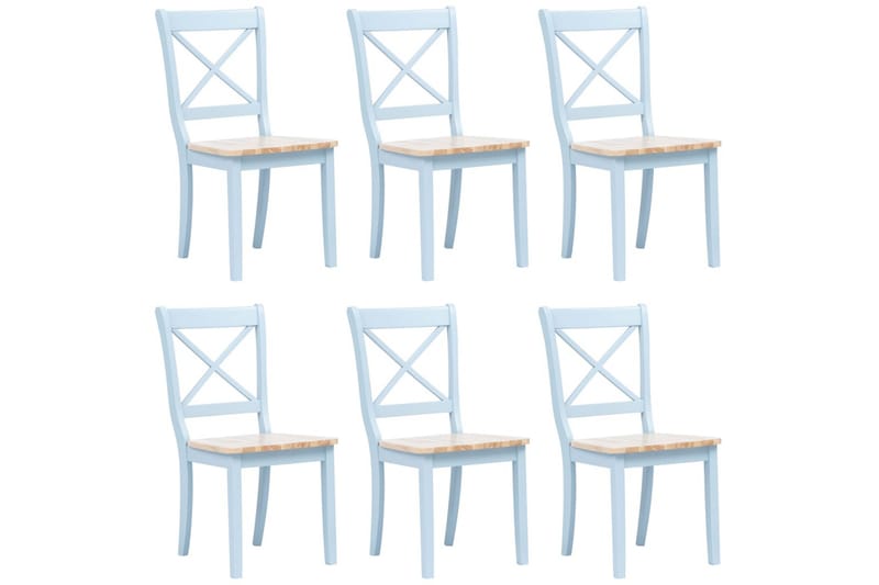 Spisestoler 6 stk grå og lys heltre gummitre - Møbler - Stoler & lenestoler - Karmstoler