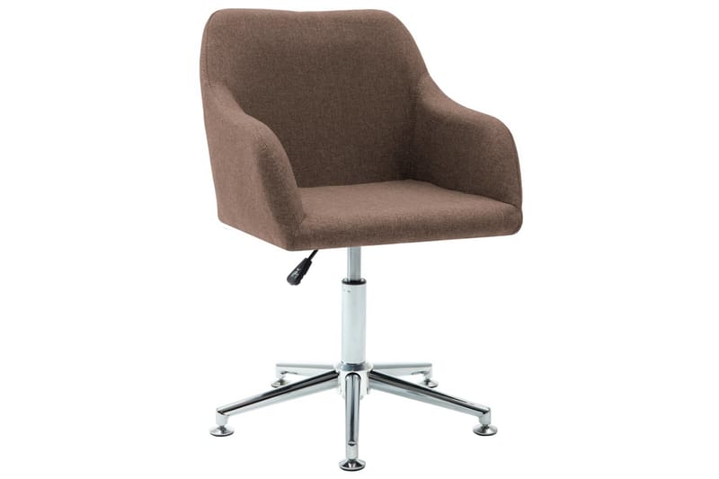 Svingbar kontorstol brun stoff - Brun - Møbler - Stoler & lenestoler - Kontorstol & skrivebordsstol