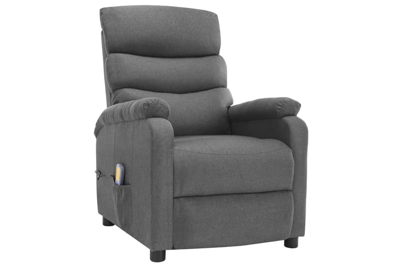 Massasjestol lysegrå stoff - Grå - Møbler - Stoler & lenestoler - Lenestoler - Massesjestol & massasjelenestol